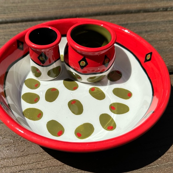 NWOT Beautiful Martini Platter and additional serving Accessories - Picture 5 of 5